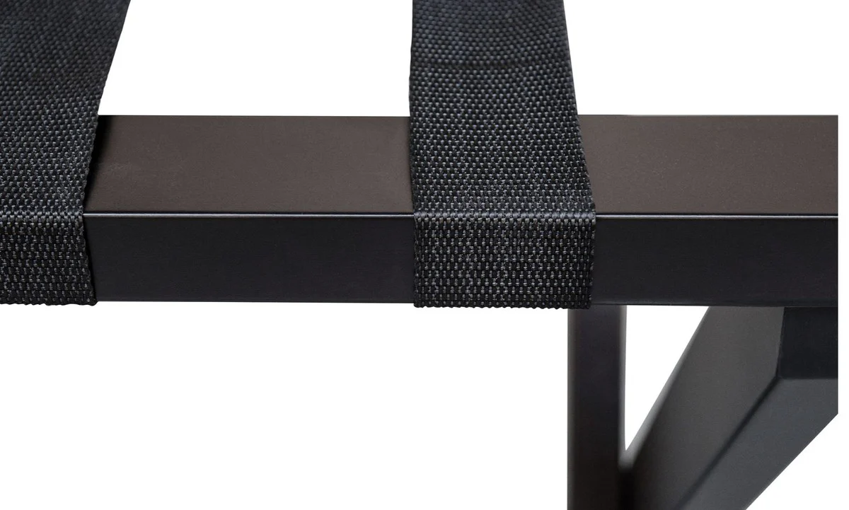 Luxus Kofferständer / Gepäckablage Schwarz 70 x 41 x H. 61 cm - Hotel Möbel & Accessoires