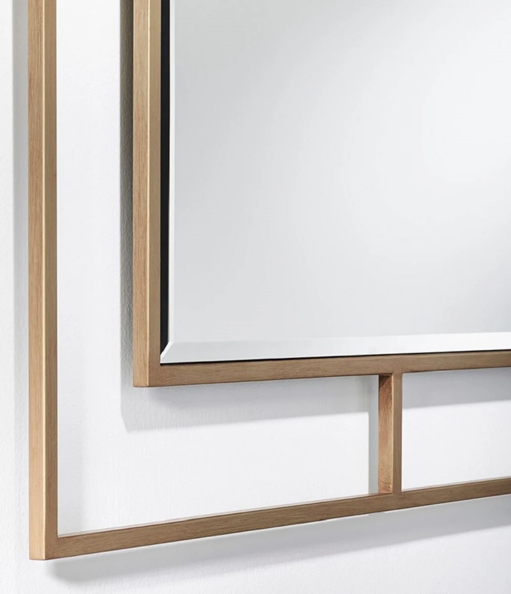 Luxus Wandspiegel Bronzefarben 90 x 2 x H. 90 cm - Wohnzimmer Spiegel - Schlafzimmer Spiegel - Garderoben Spiegel - Luxus Möbel