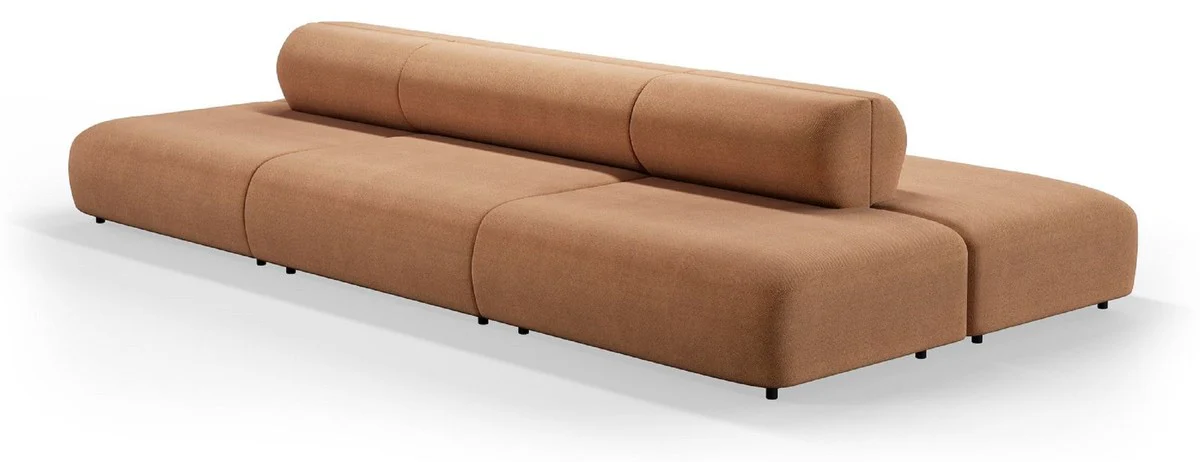Luxus Sofa Braun 360 x 180 x H. 72 cm - Modulares 6 Teiliges Hotel Sofa - Wohnzimmer Sofa - Wohnzimmer Möbel - Hotel Möbel - Luxus Möbel
