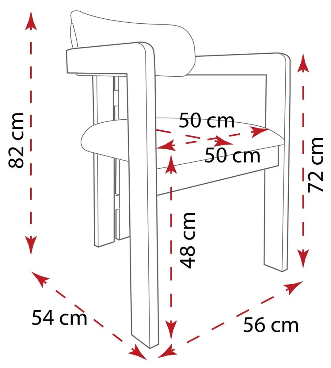 Luxus Esszimmer Stuhl mit Armlehnen Grün / Naturfarben 56 x 54 x H. 82 cm - Massivholz Küchen Stuhl - Esszimmer Möbel - Restaurant Möbel - Massivholz Möbel - Luxus Möbel