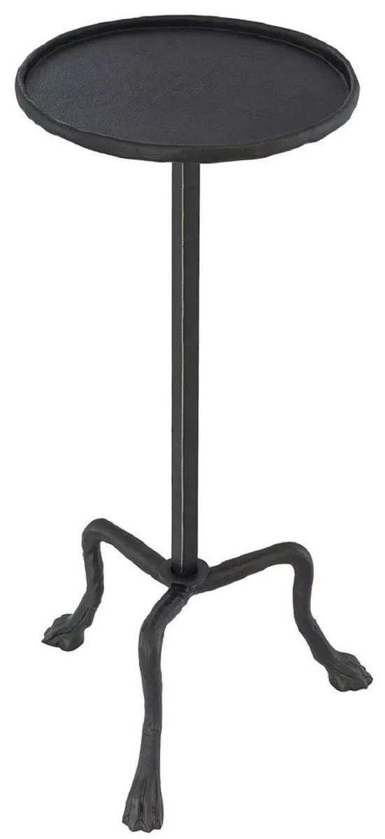 Luxus Beistelltisch Bronzefarben Ø 36,5 x H. 72,5 cm - Runder Dreibein Tisch - Wohnzimmer Möbel - Luxus Möbel