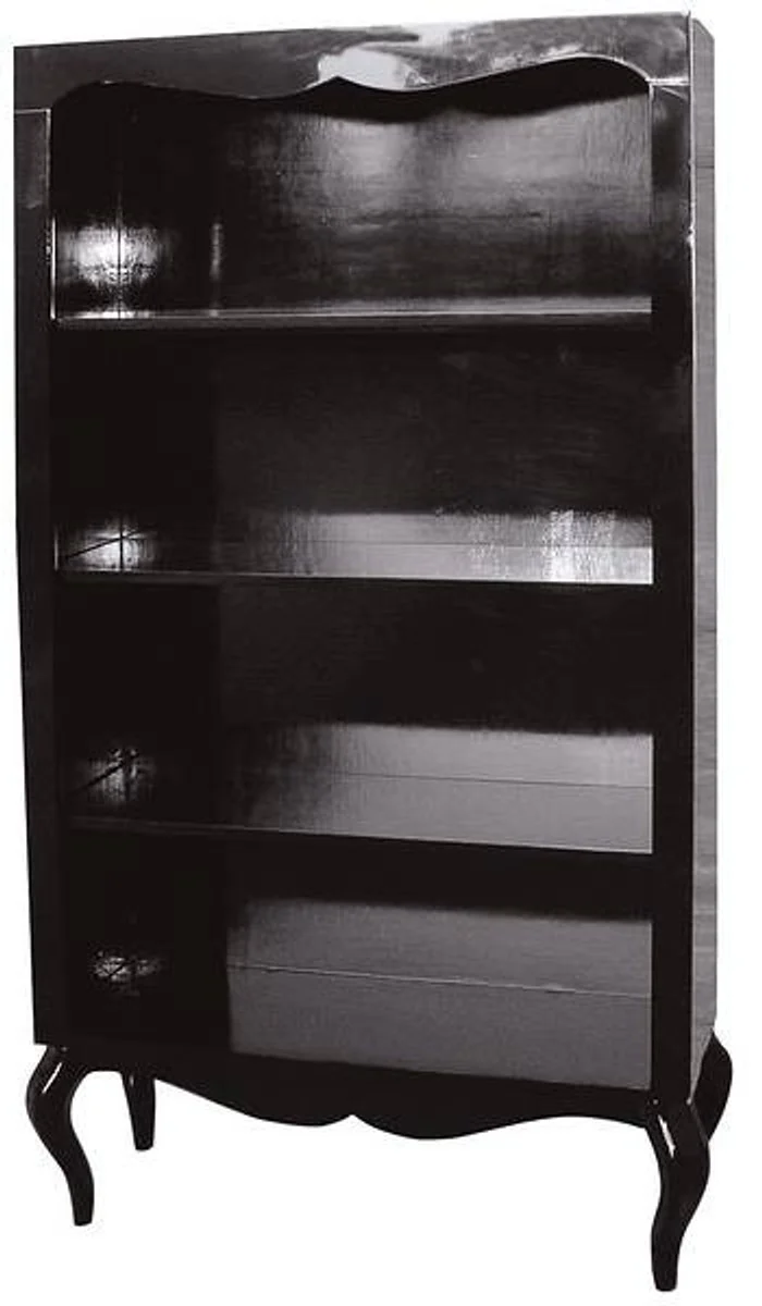 Barock Lackregal Schwarz Hochglanz 180 x 95cm- Schrank