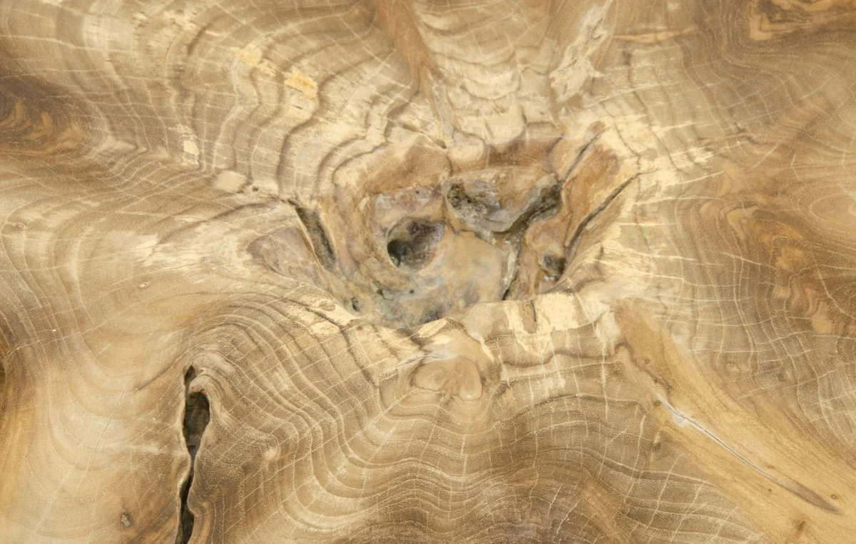 Luxus Couchtisch / Beistelltisch Naturfarben 70 x 90 x H. 40 cm - Designer Möbel