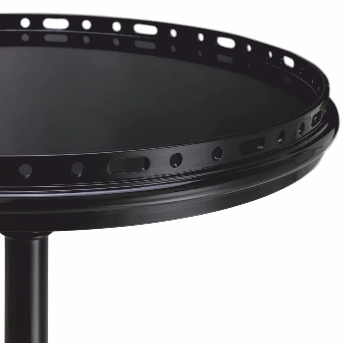 Luxus Mahagoni Beistelltisch Schwarz H. 74,5 cm - Hotel Möbel