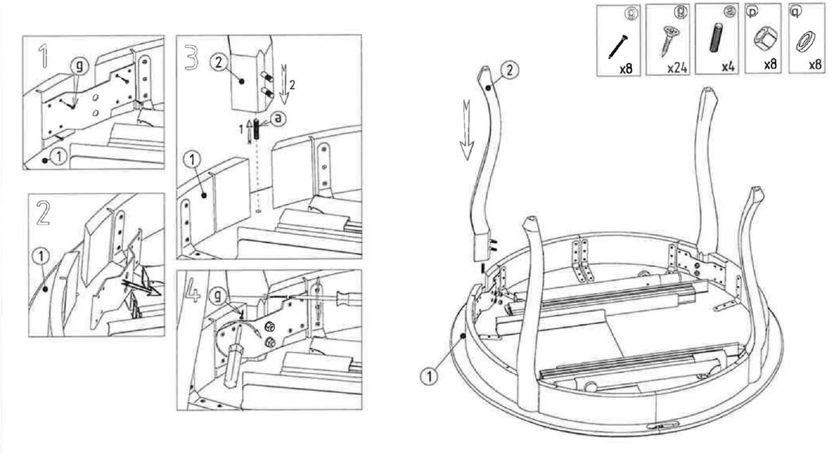 Luxus Jugendstil Esstisch Dunkelbraun 100-280 x 100 x H. 75,7 cm - Runder Ausziehbarer Massivholz Esszimmertisch - Barock & Jugendstil Esszimmer Möbel