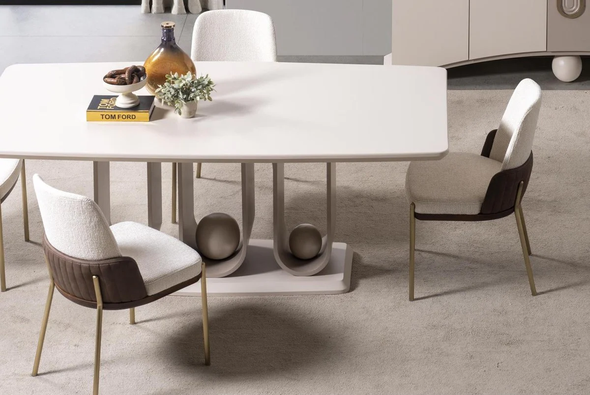 Luxus Esszimmer Set - 1 Esstisch und 6 Esszimmer Stühle - Esszimmer Möbel