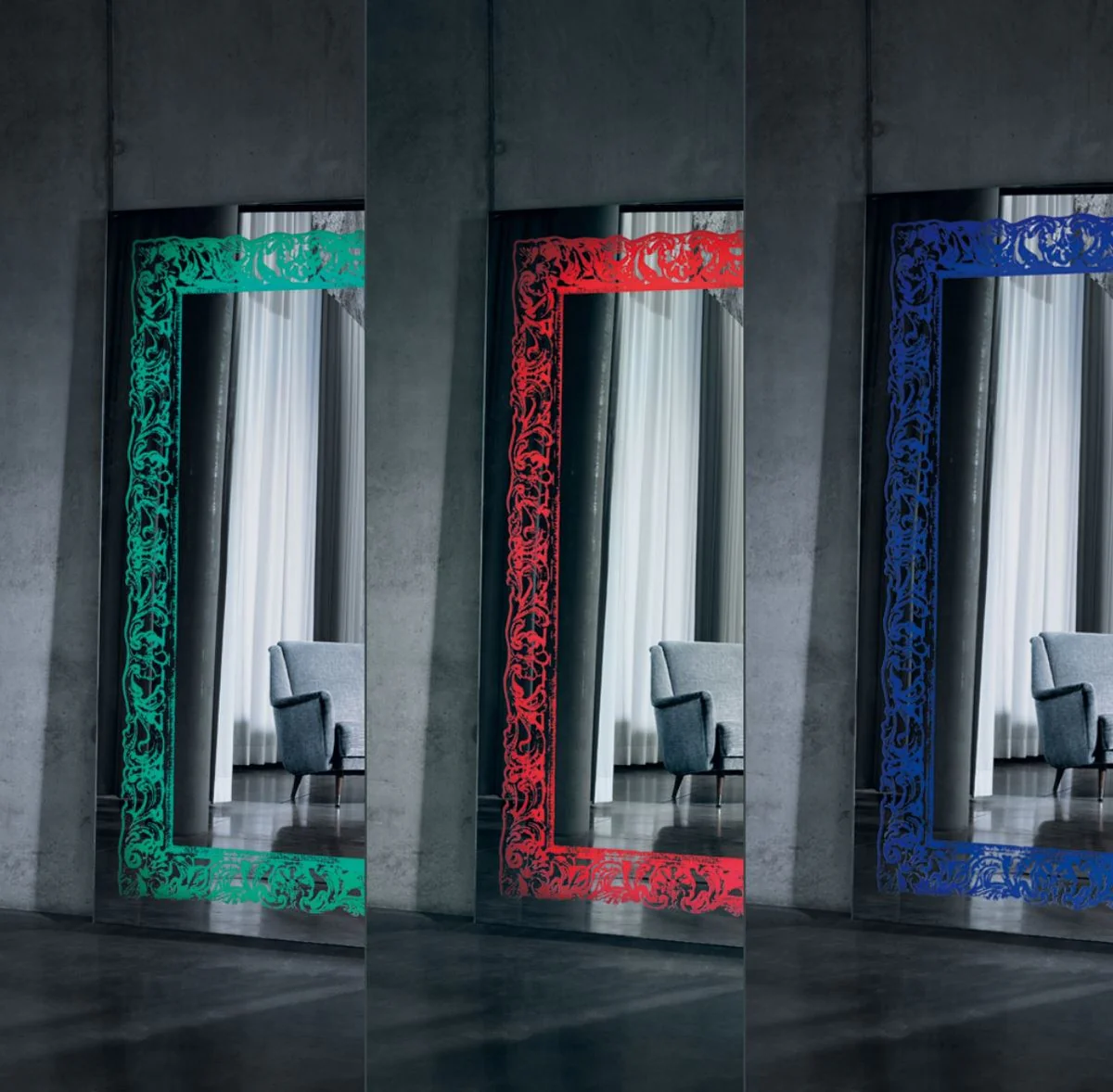 Luxus Spiegel mit Licht und Fernbedienung 107 x H. 182 cm - Luxus Qualität