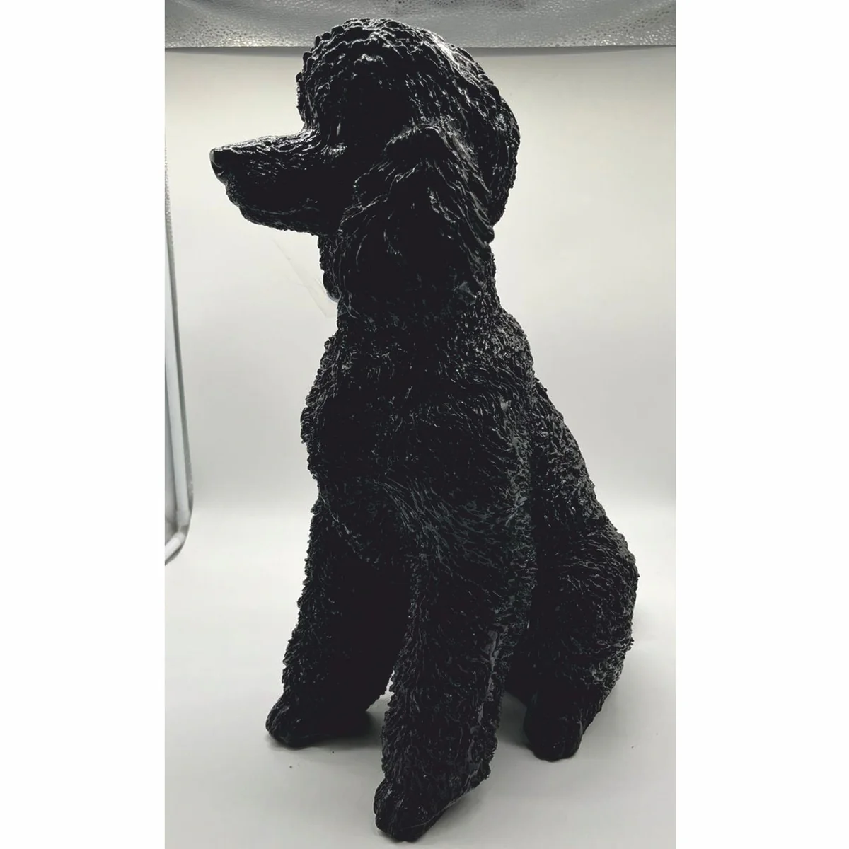 Deko Figur Hund Pudel Schwarz H. 47 cm - Deko Skulptur