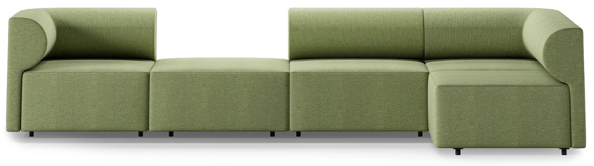 Luxus Ecksofa Grün 360 x 180 cm - Modulares Wohnzimmer Sofa - Luxus Wohnzimmer Möbel