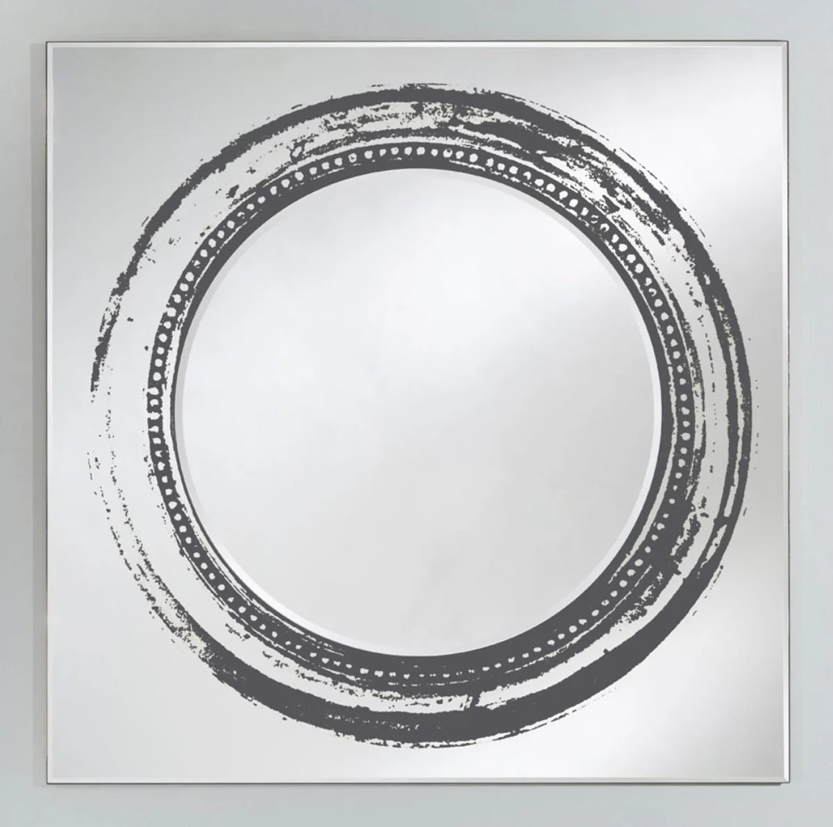 Luxus Spiegel Schwarz 107 x H. 107 cm - Designer Wandspiegel