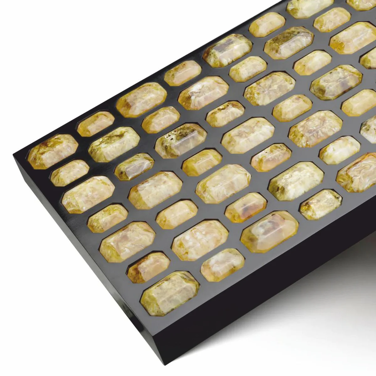 Luxus Schmuckkasten Schwarz / Gelb 37,5 cm - Aufbewahrungsbox