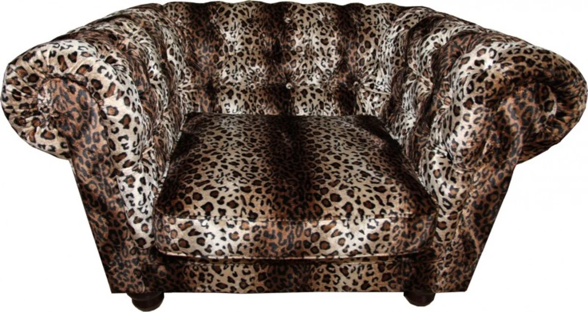 Limited Edition Designer Chesterfield Sessel Leopard Club Möbel