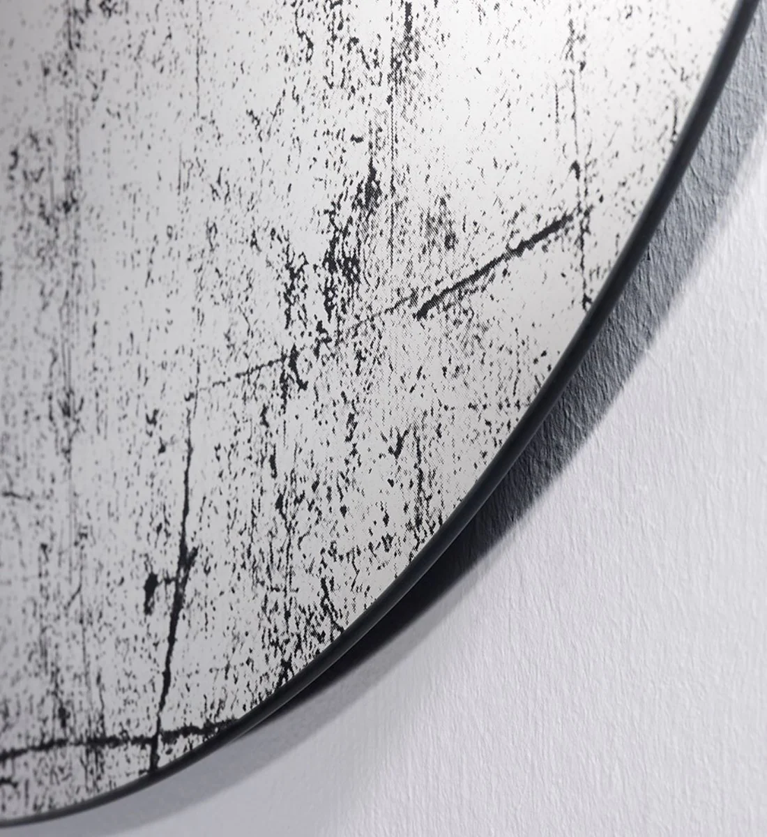 Designer Wandspiegel Schwarz 76 x H. 110 cm - Luxus Wohnzimmer Spiegel