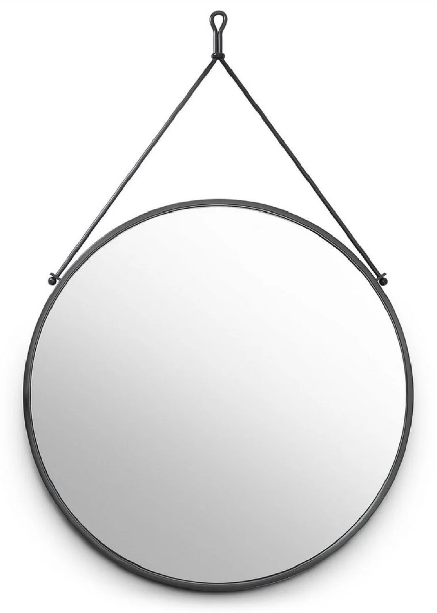 Luxus Edelstahl Wandspiegel Bronze Ø 65 x 3 x H. 97 cm - Garderoben Spiegel - Wohnzimmer Spiegel - Schlafzimmer Spiegel - Luxus Kollektion