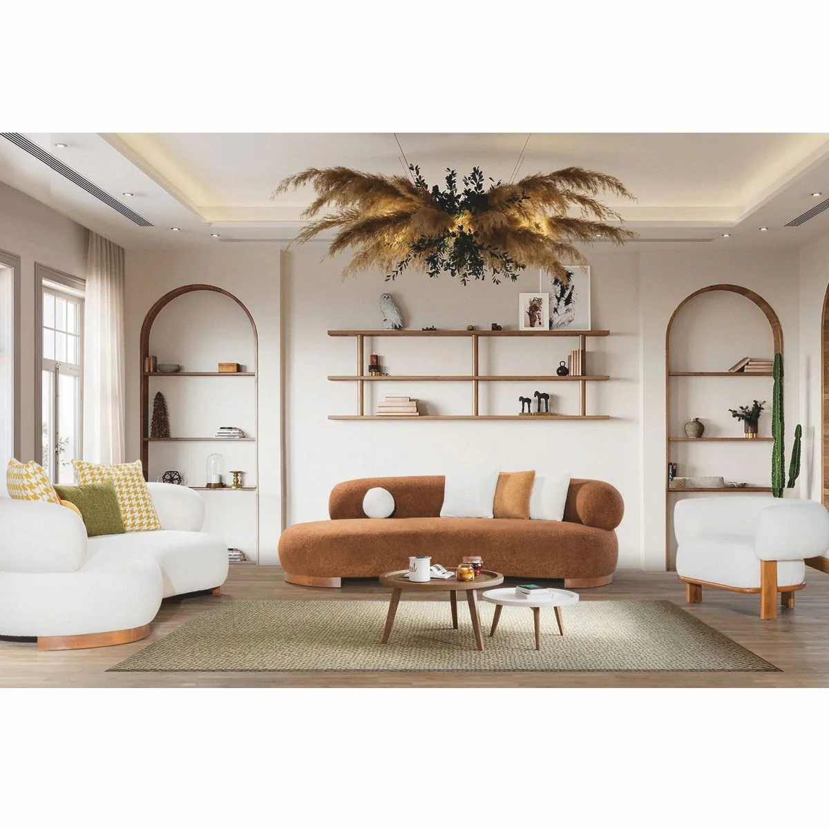 Luxus Sofa Braun 255 cm - Wohnzimmer & Hotel Möbel