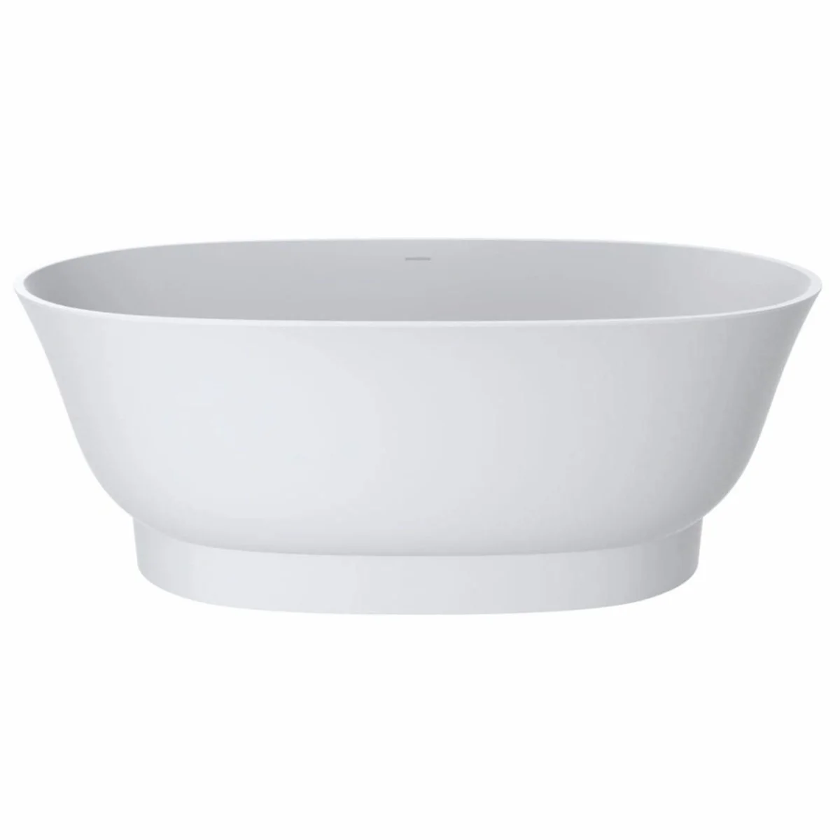 Freistehende Luxus Art Deco Badewanne Matt Weiß 160 cm