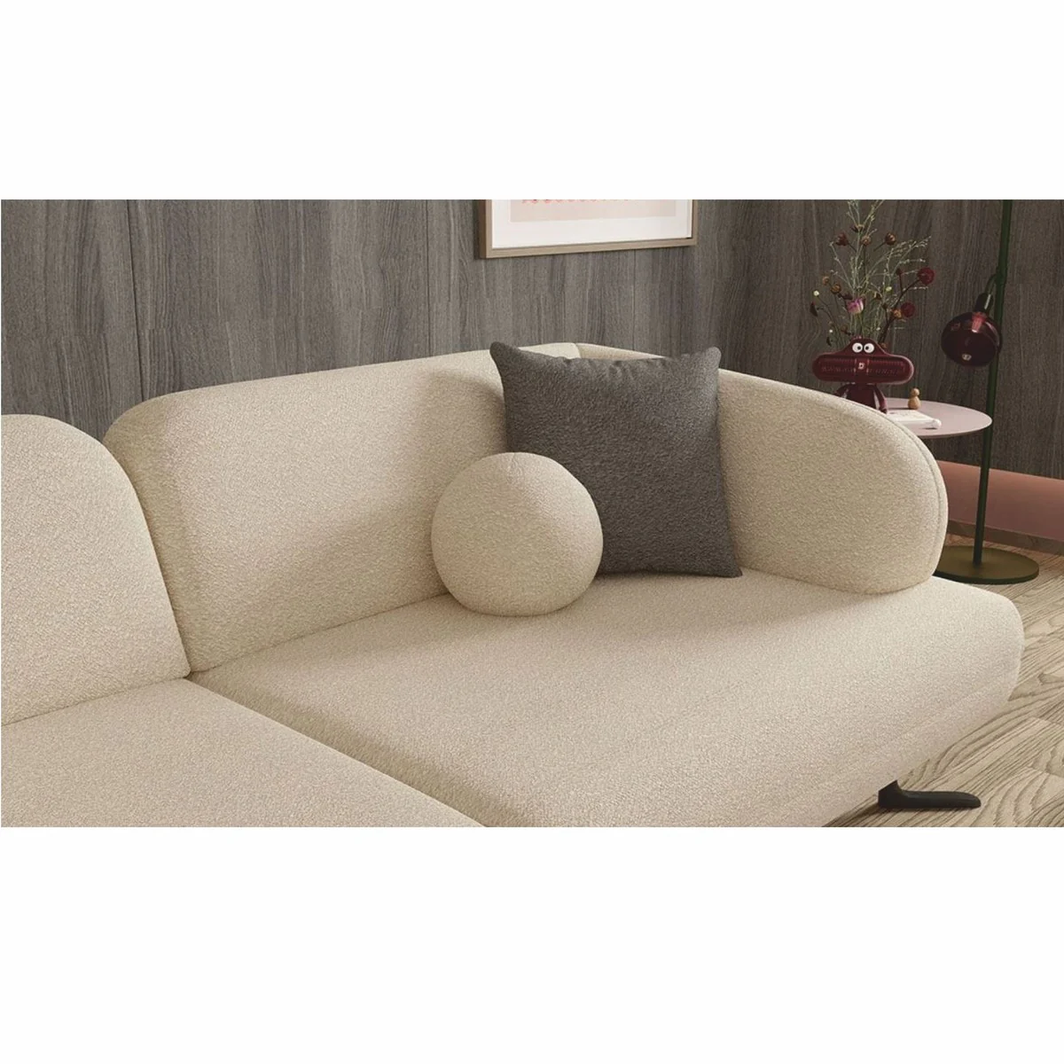 Luxus 2er Sofa mit verstellbaren Rückenlehnen Creme / Schwarz 169 cm - Luxus Möbel