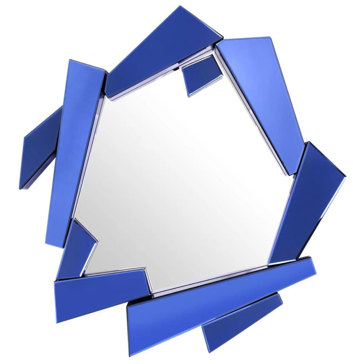 Luxus Wohnzimmer Spiegel Blau 102 x H. 123 cm - Designer Kollektion