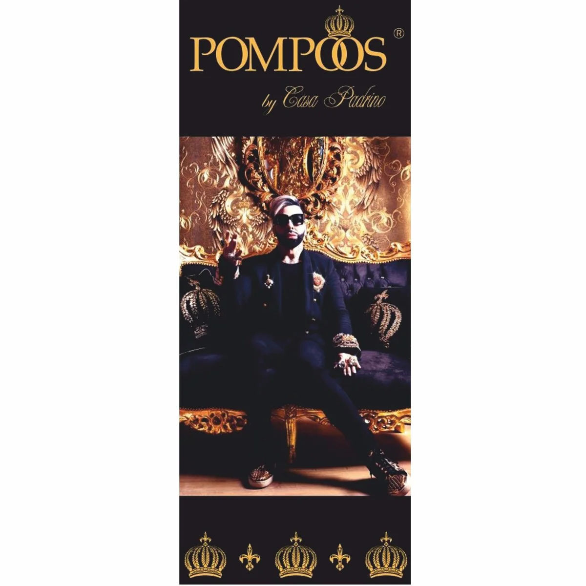 Pompöös by Luxus Barock Ballon Sessel Bordeauxrot / Gold - designed by Harald Glööckler