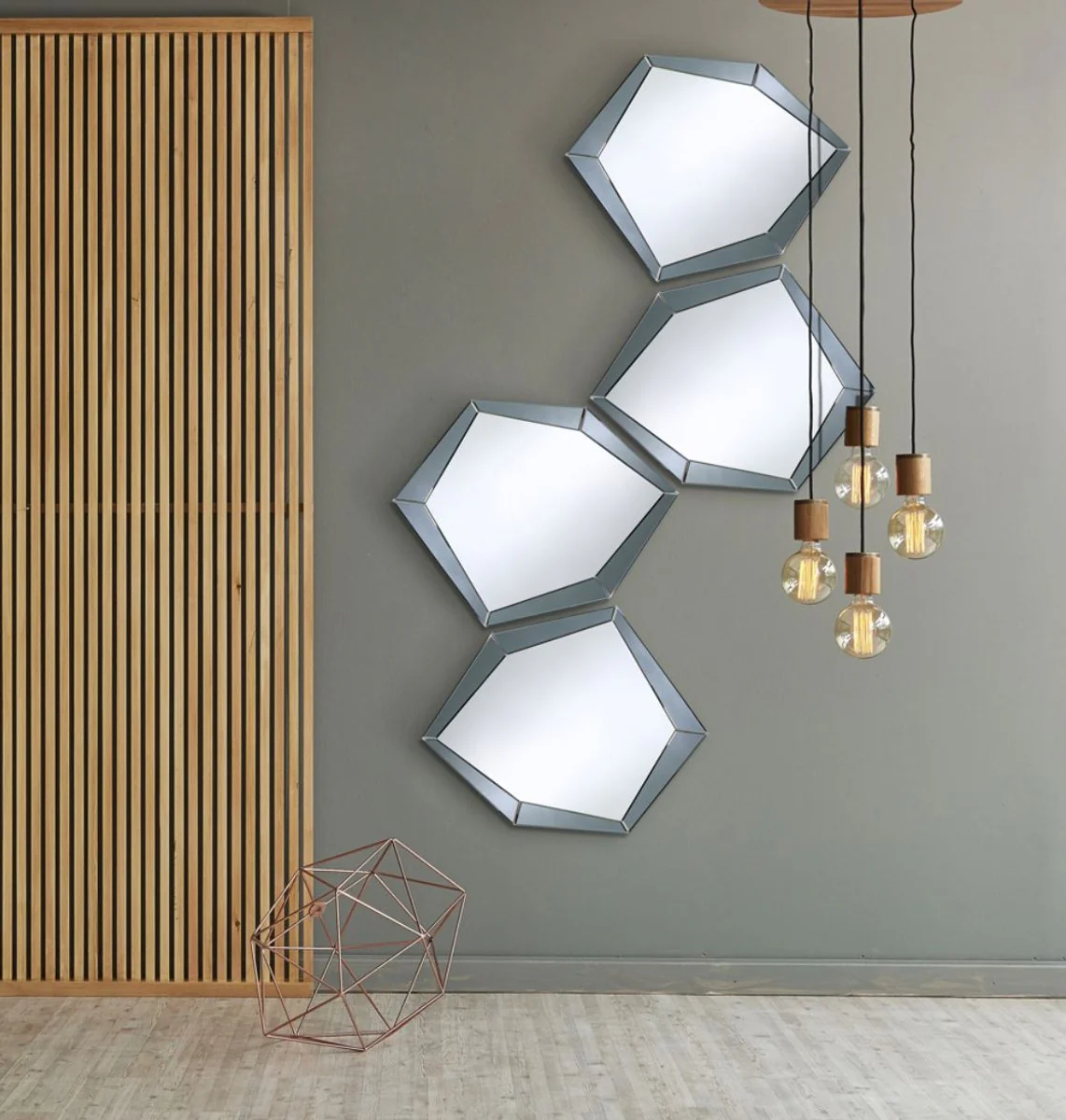 Luxus Spiegel Rauchgrau 90 x H. 71 cm - Designermöbel & Accessoires