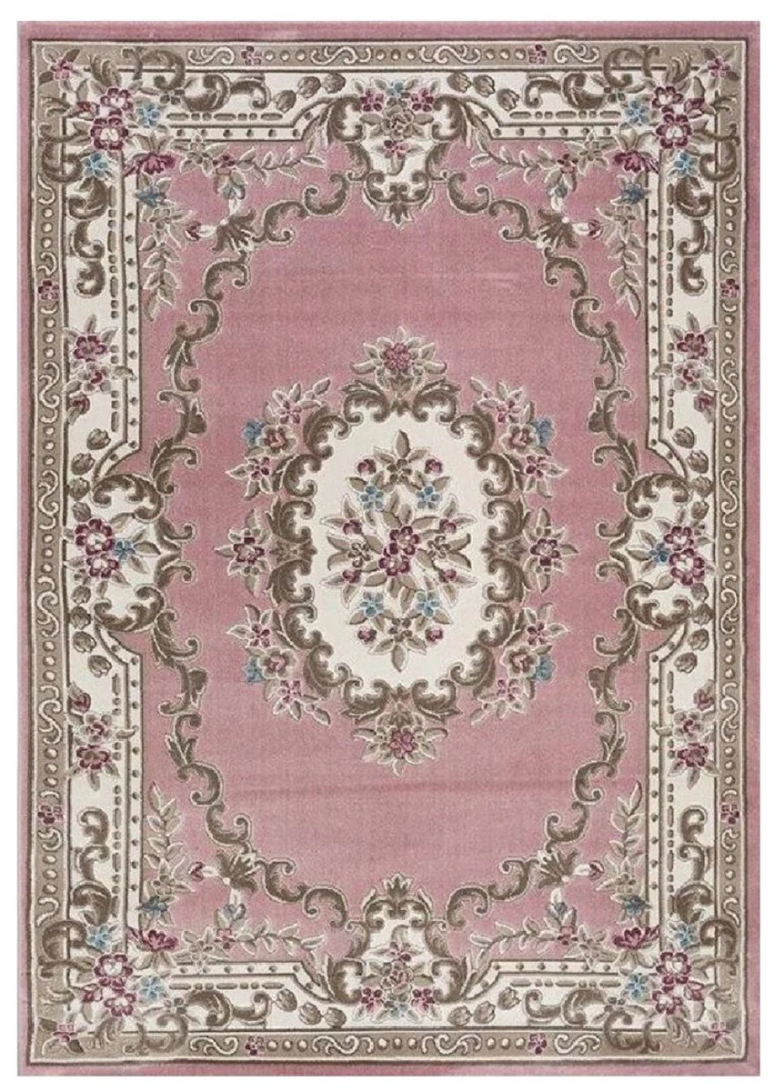 Luxus Barock Wohnzimmer Teppich Rosa - Verschiedene Größen