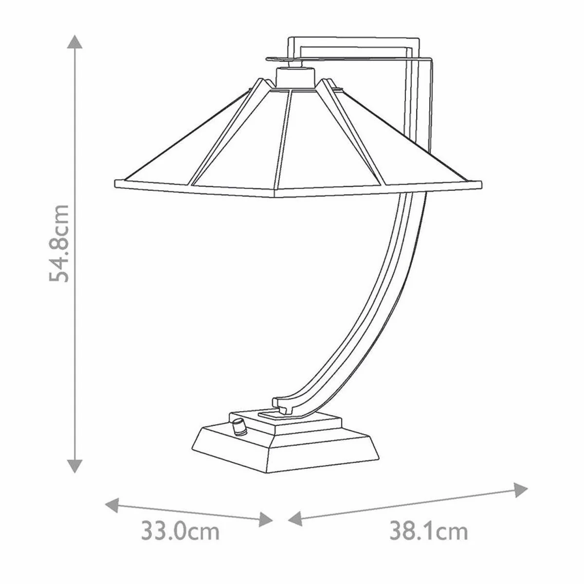 Luxus Tiffany Tischleuchte Creme / Bronze H. 54,8 cm - Tiffany Leuchten