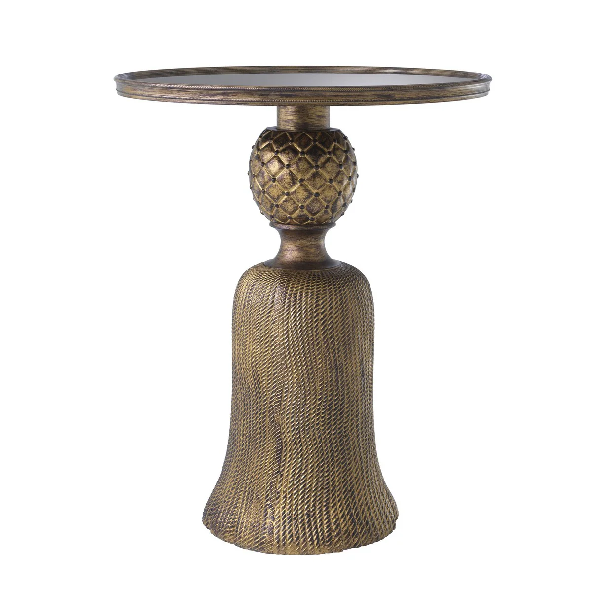 Luxus Esstisch Antik Gold Ø 60 x H. 74,5 cm - Luxus Wohnzimmermöbel