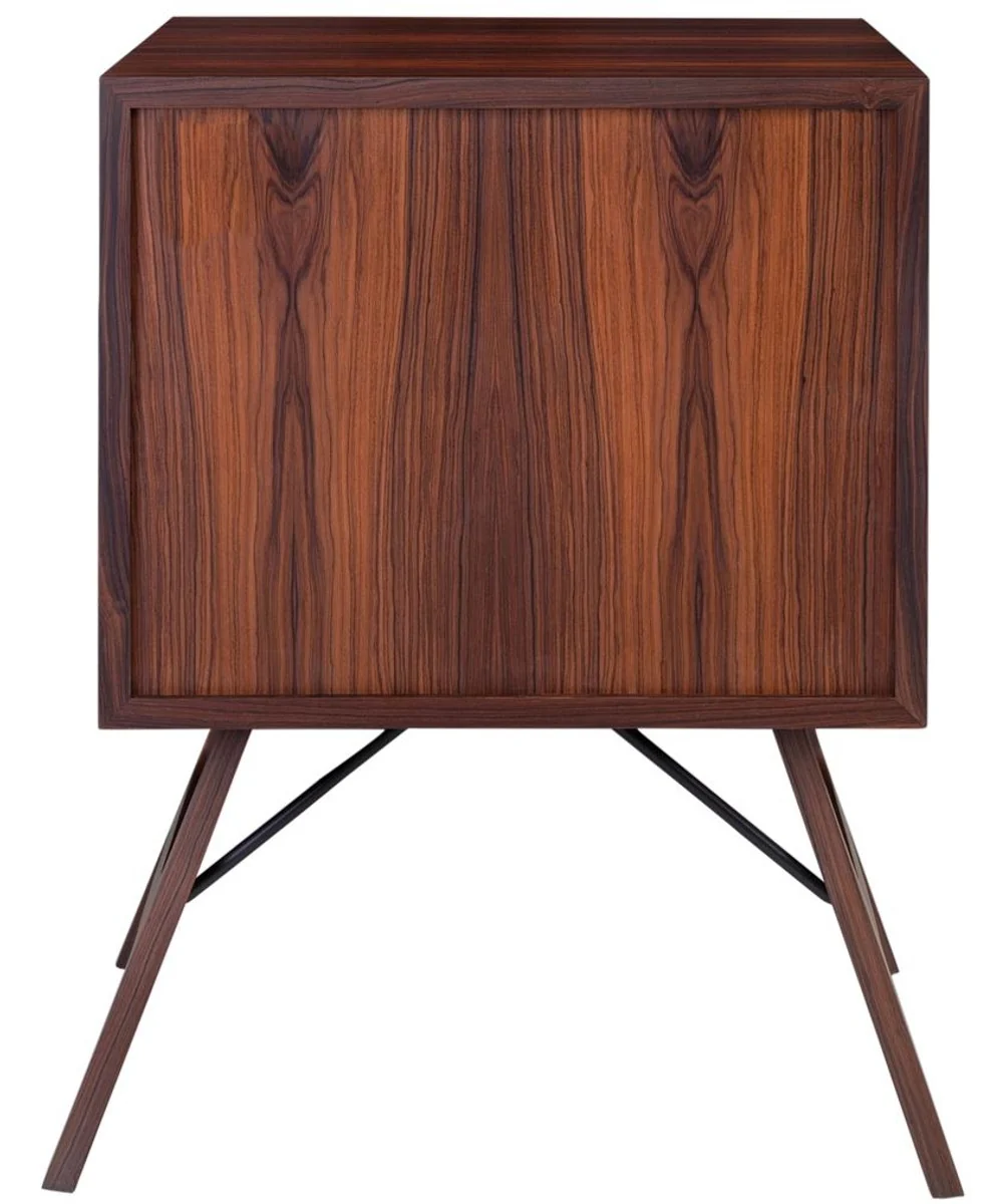 Luxus Rosenholz Nachttisch mit Schublade Braun 50 x 40 x H. 70 cm - Schlafzimmermöbel