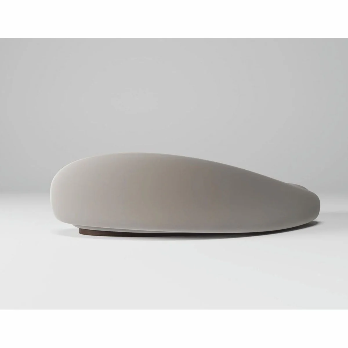 Luxus Samt Sofa Rechte Seite Grau / Dunkelbraun 280 cm - Wohnzimmer & Hotel Möbel