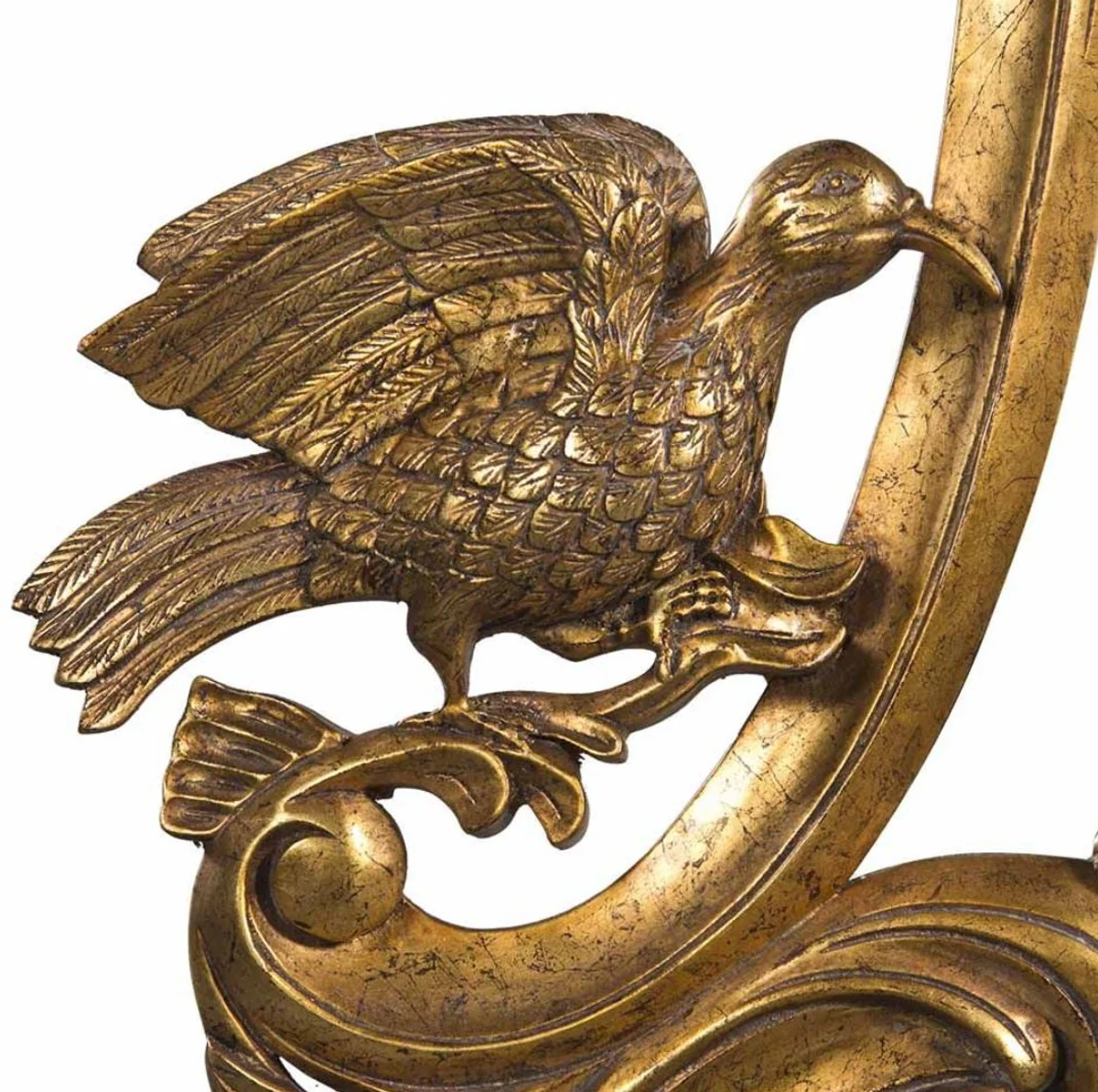 Luxus Barock Spiegel Antik Gold 128 x 8 x H. 223 cm - Prunkvoller handgeschnitzter Wandspiegel im Barockstil - Antik Stil Garderoben Spiegel - Wohnzimmer Spiegel - Barock Möbel