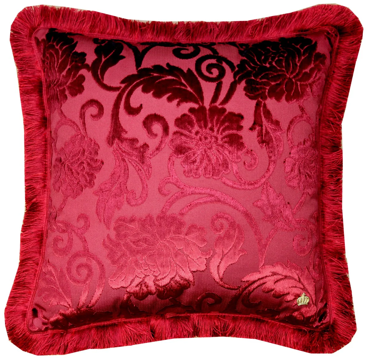 Luxus Kissen Pompöös by von Harald Glööckler Elegance Collection Barock Muster Bordeaux Rot 50 x 50 cm - Luxuskissen
