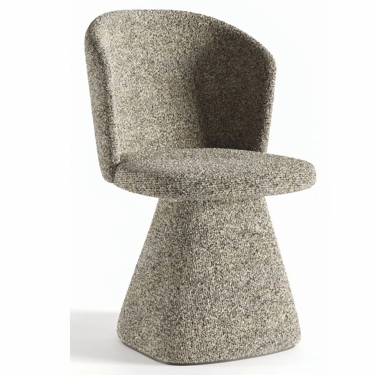 Luxus Esszimmer Stuhl mit gebogener Rückenlehne Grau H. 84 cm - Esszimmer Möbel