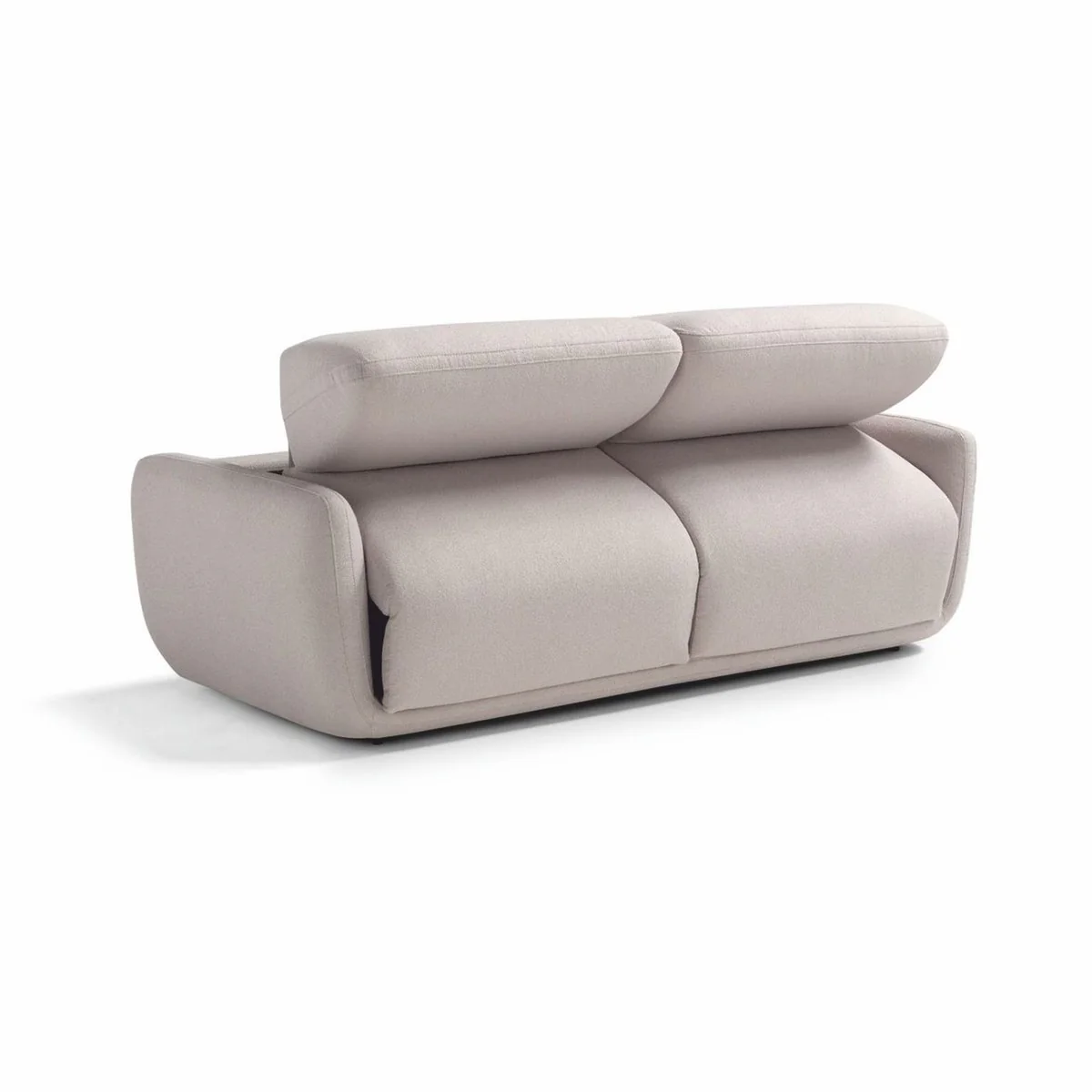 Luxus Schlafsofa Hellgrau 222 cm - Ausklappbares Wohnzimmer Sofa