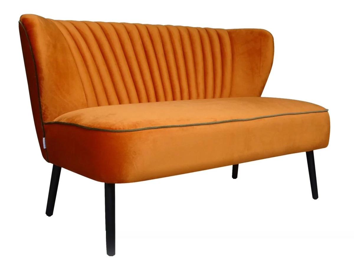Luxus Wohnzimmer Sofa Orange 129 x 75 x H. 73,5 cm - Designer Möbel
