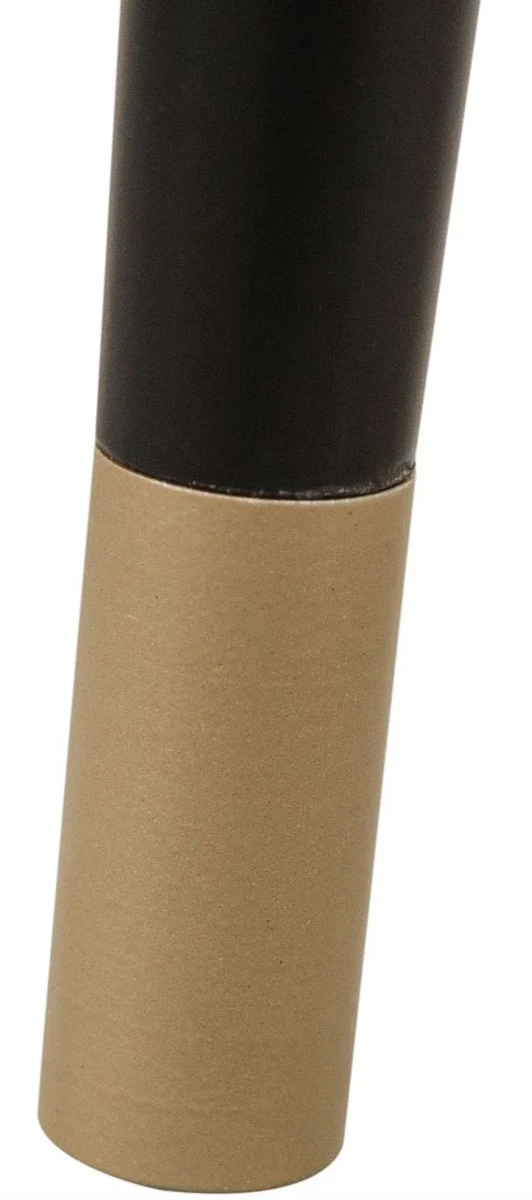 Luxus Barhocker Blau / Schwarz Ø 37 x H. 76 cm - Barstuhl mit Samtstoff