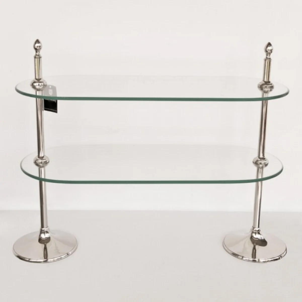 Luxus Regalschrank vernickelt - Badregal Regal Schrank Glas Glasregal