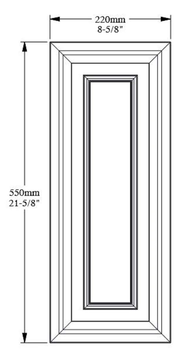 Wandpaneel Weiß 55 x 1,7 x H. 22 cm - Rechteckiges Paneel - Deko Accessoires