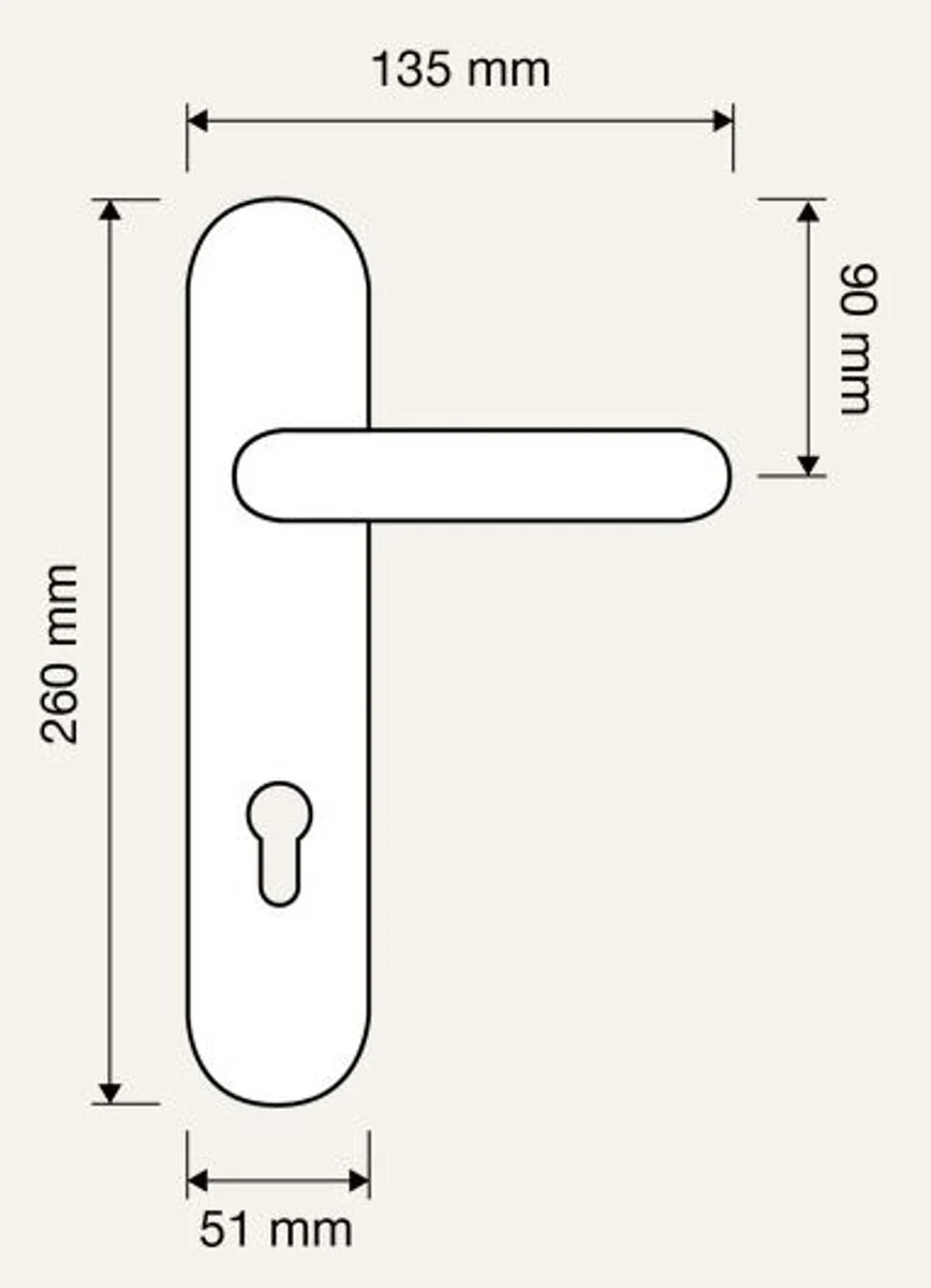 Barock Türgriff Set Messing Patiniert 13,5 x H. 26 cm - Türklinken im Barockstil