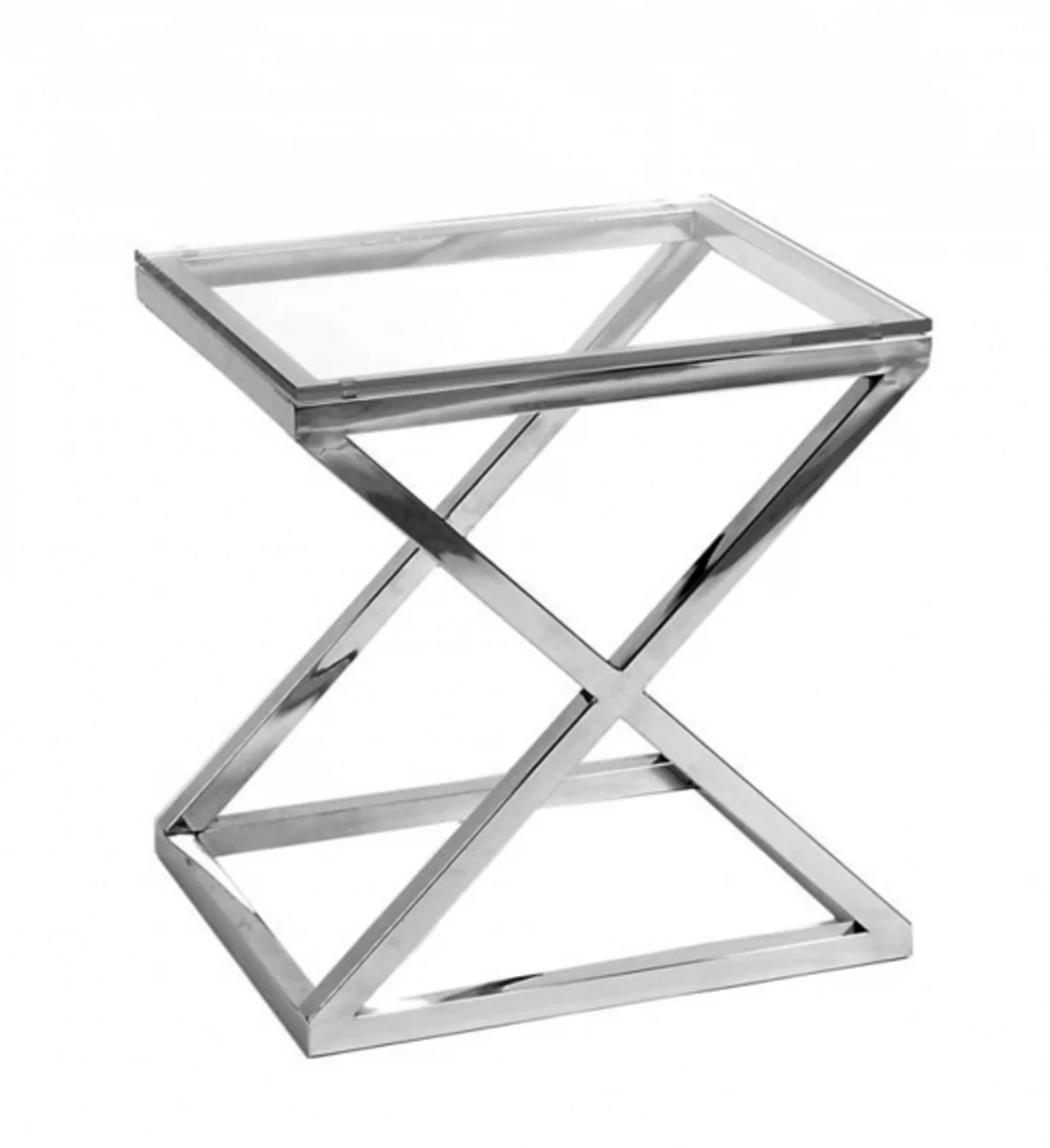 Luxus Art Deco Designer Beistelltisch 56 x 46 x H. 59 cm - Luxus Beistelltisch