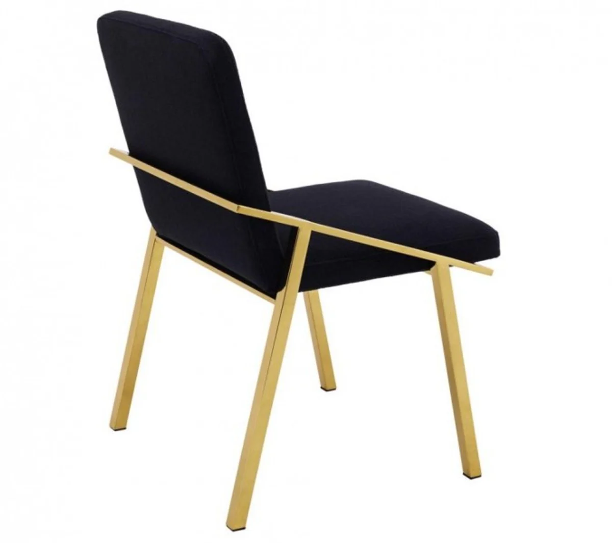 Luxus Designer Stuhl Schwarz Gold - Luxus Kollektion