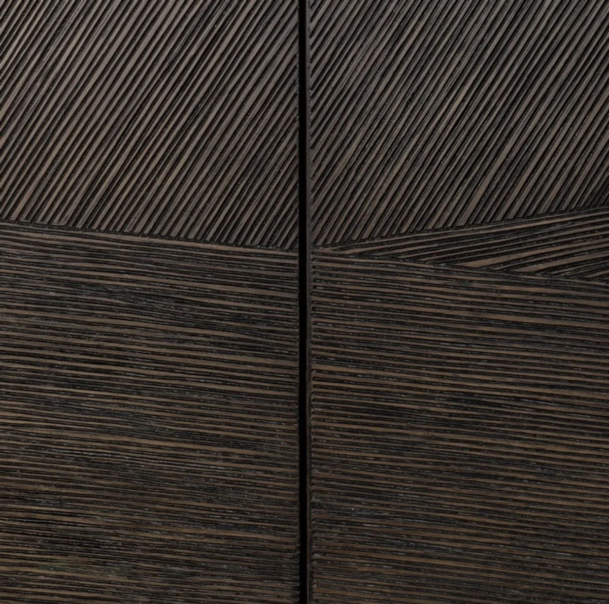 Luxus Fernsehschrank mit Eichenfurnier, Mokka B. 200 cm, T. 43,5 cm, H. 52 cm