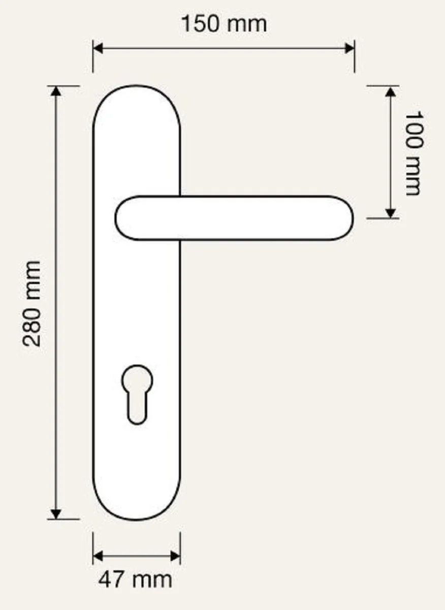 Luxus Türklinken Set Gold 15 x H. 28 cm - Türgriffe mit Swarovski Kristallglas