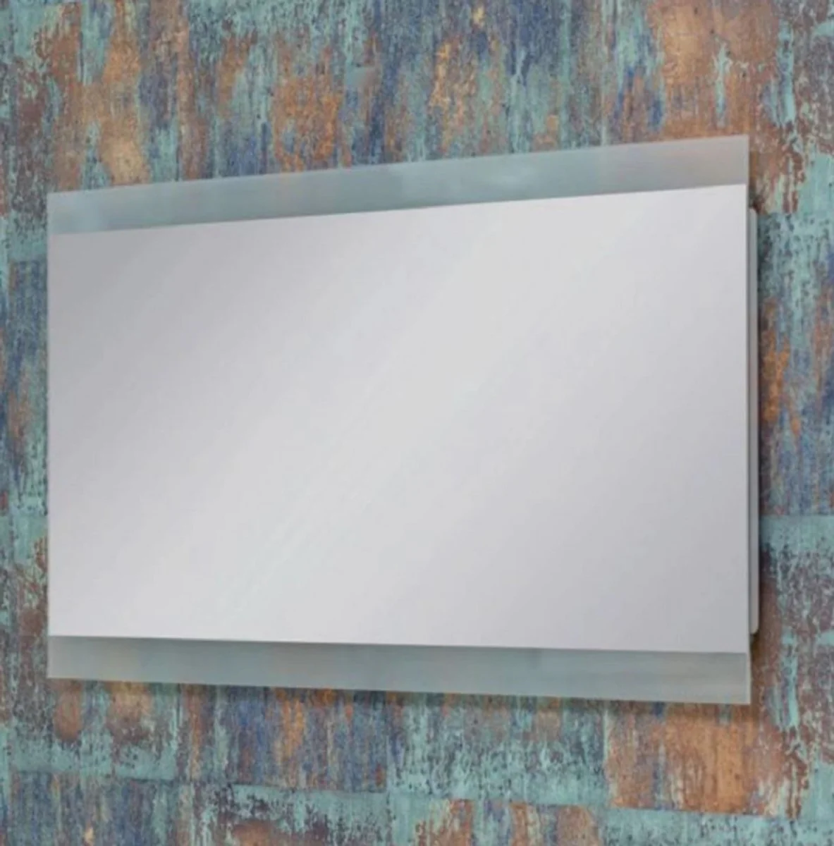 Luxus Badezimmer Spiegel 120 x 4 x H. 50 cm - Wandspiegel mit LED Hintergrundbeleuchtung - Badezimmer Möbel - Badezimmer Accessoires - Luxus Möbel