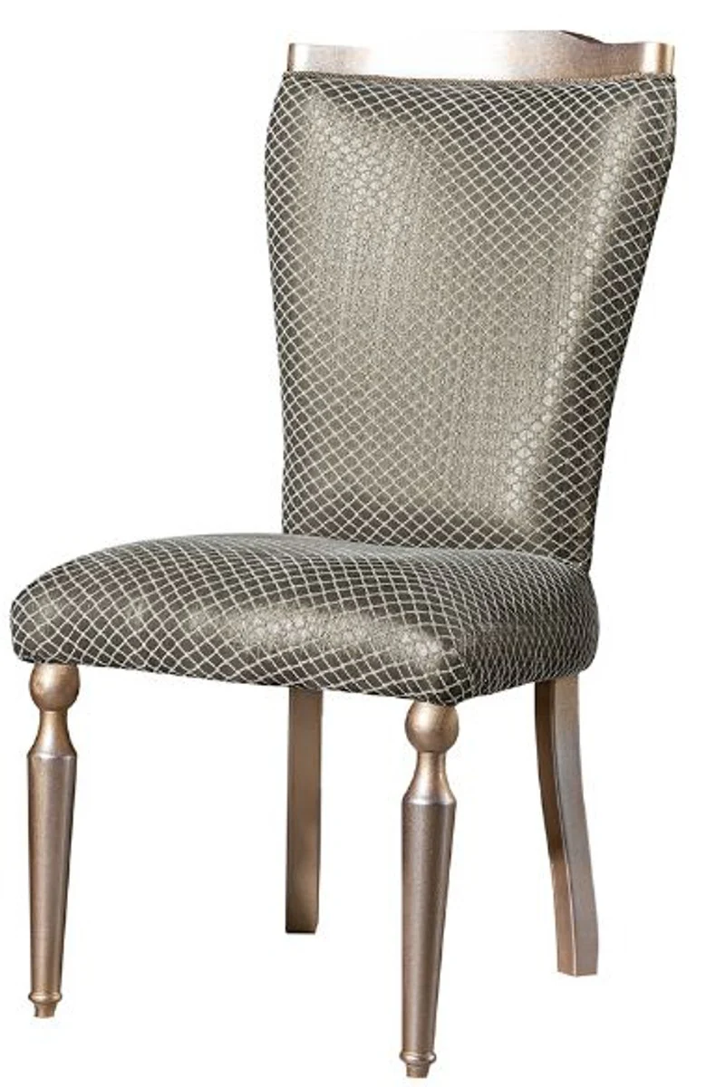 Luxus Barock Esszimmer Set Grün / Silber / Kupfer / Gold - 1 Esstisch & 6 Esszimmerstühle - Barock Esszimmer Möbel - Edel & Prunkvoll