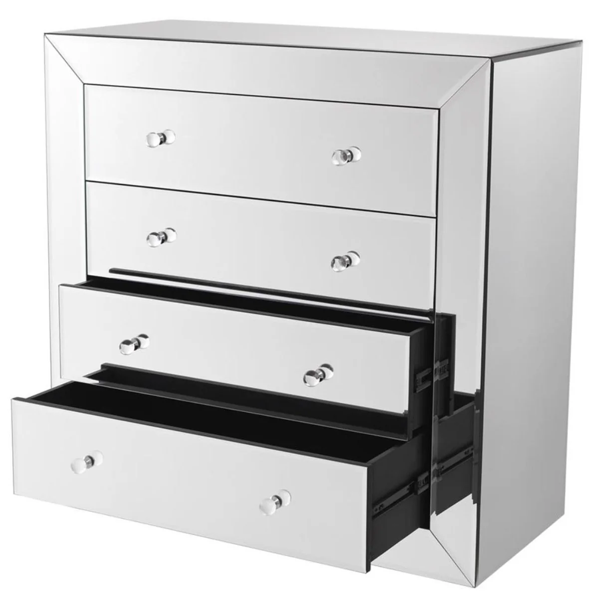 Luxus Spiegelglas Kommode 100 x 47 x H. 100 cm - Hotel Möbel