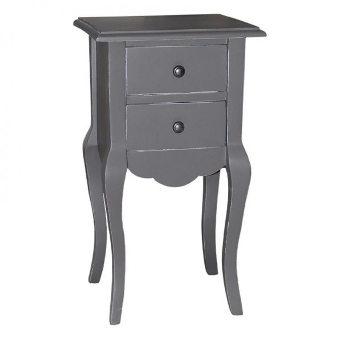 Barock Kommode mit 2 Schubladen 40 cm - Jugendstil Landhaus Stil Möbel - Nachttisch Schrank