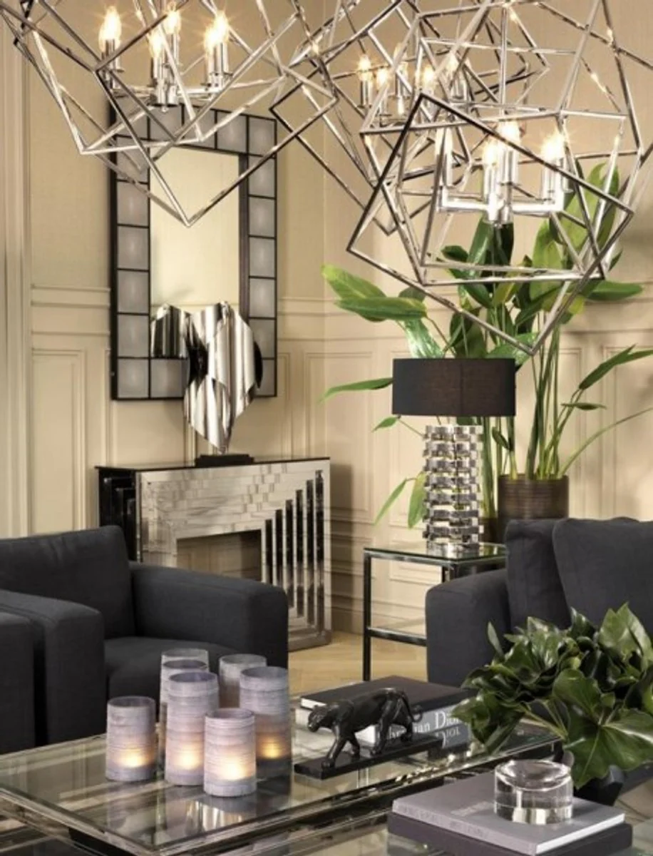 Designer Luxus Mahagoni Wandspiegel 100 x H 140 cm - Luxus Qualität