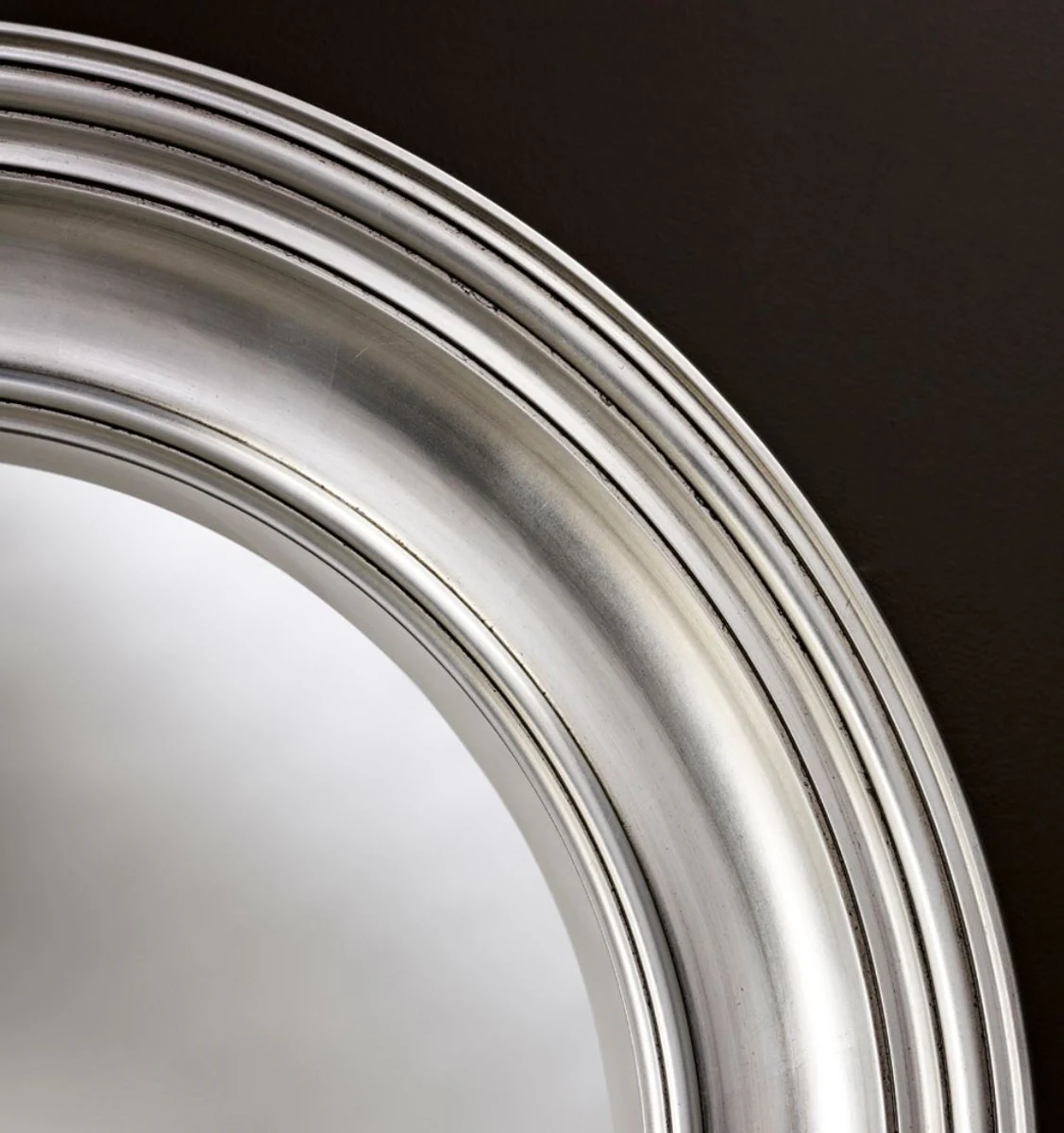 Luxus Wohnzimmer Spiegel Silber Ø 102 cm - Wohnzimmer Wandspiegel