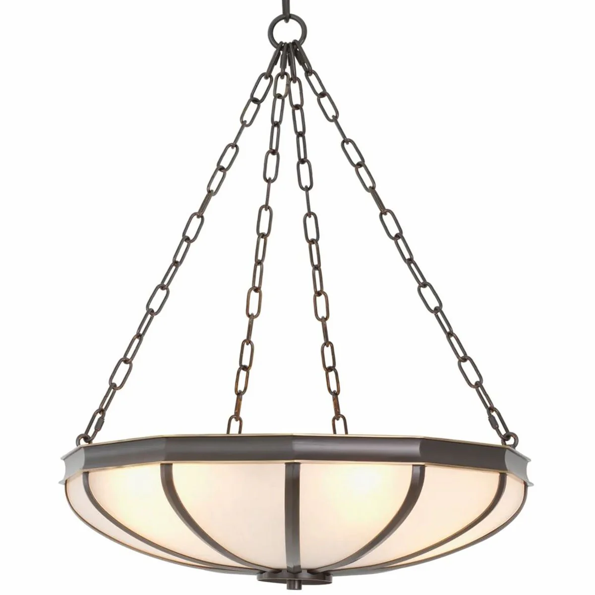 Luxus Kronleuchter Bronze / Weiß 60 cm - Luxus Möbel - Luxus Interior