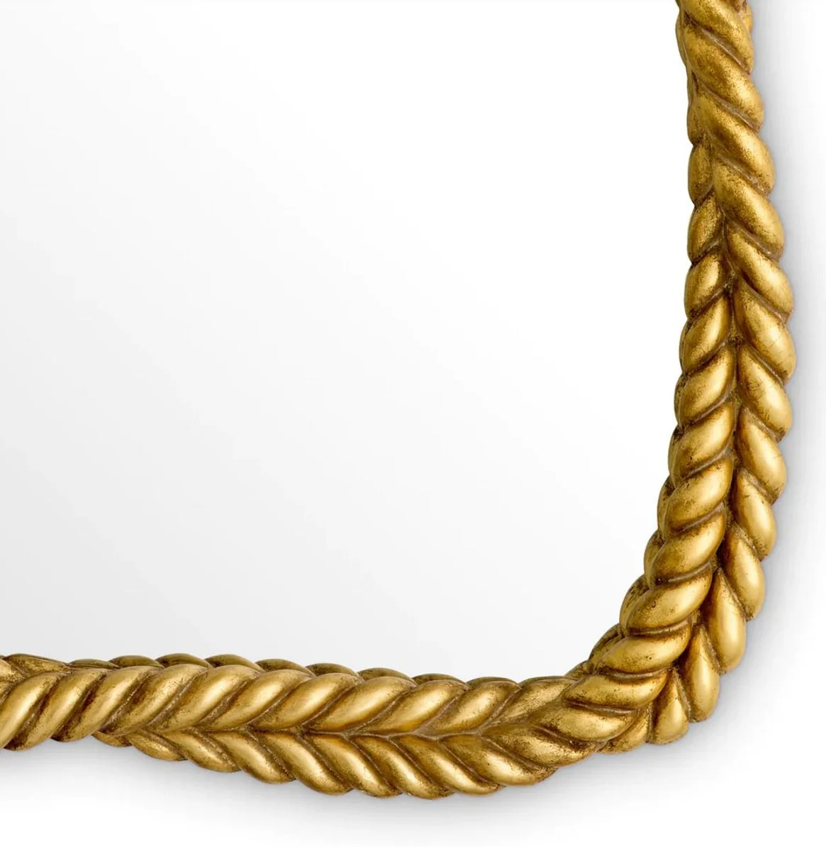 Luxus Mahagoni Spiegel Antik Gold H. 121 cm